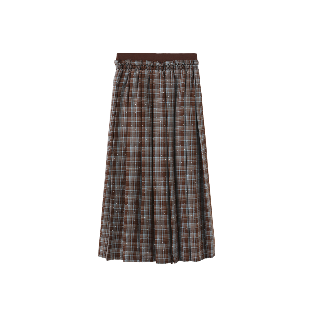 Elastic Wool Pleat Skirt