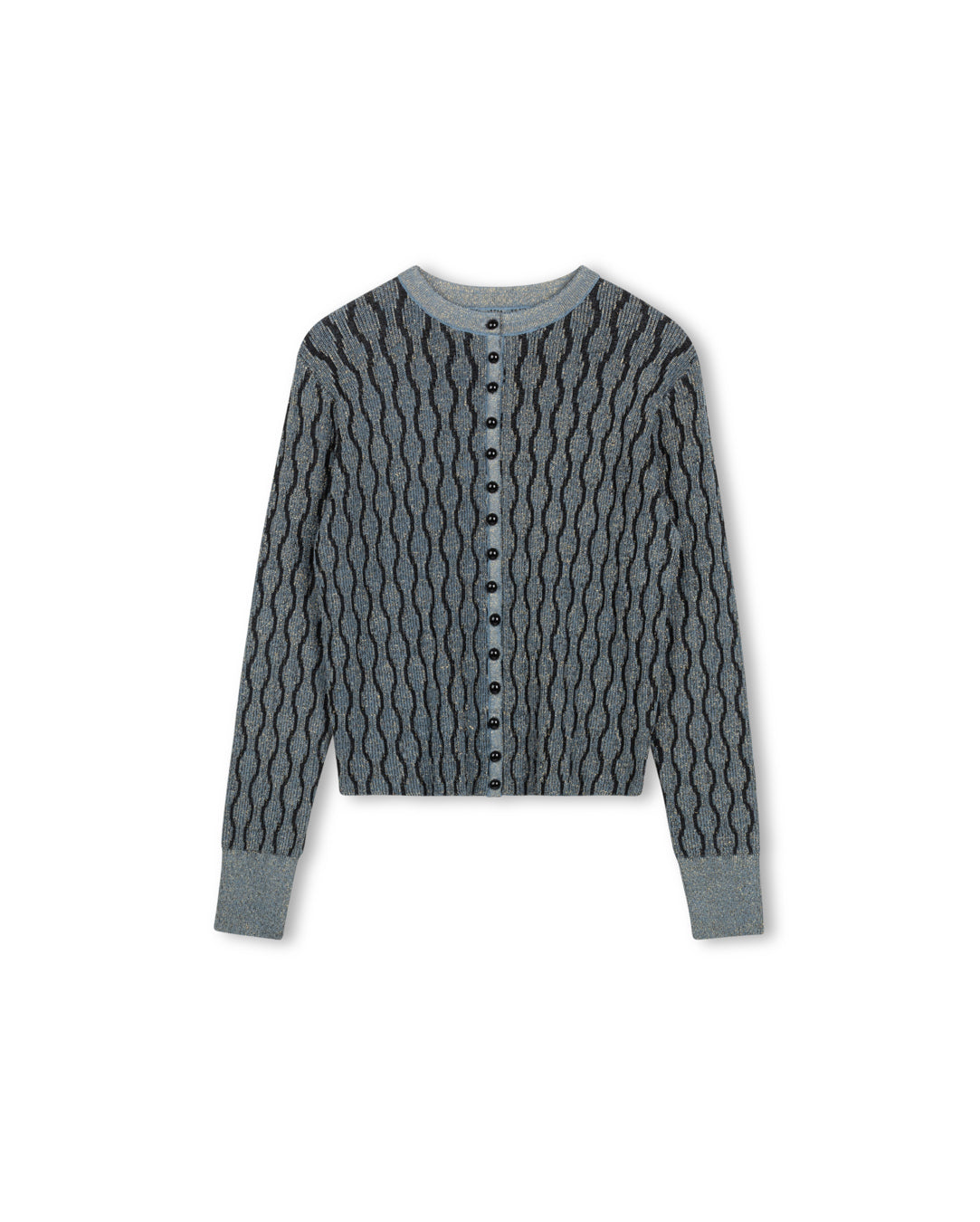 Metallic Squiggle Cardigan
