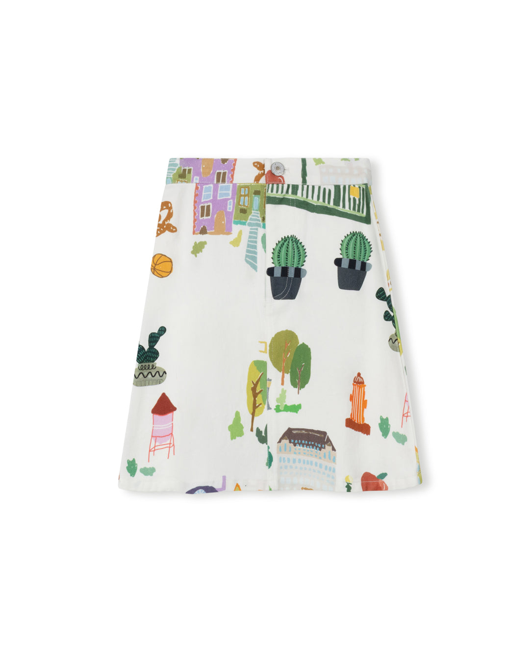 Printed Jean Skirt - Junees