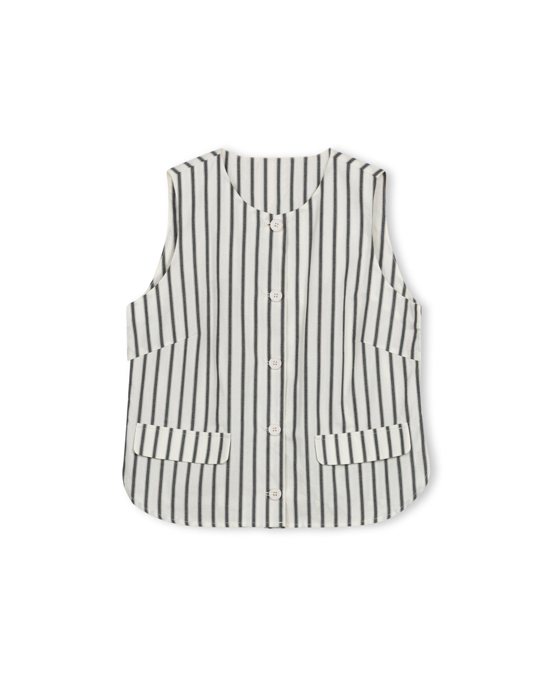Striped Button Down Vest