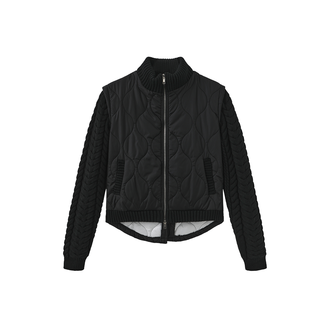 Knit Quilted Contrast Jacket