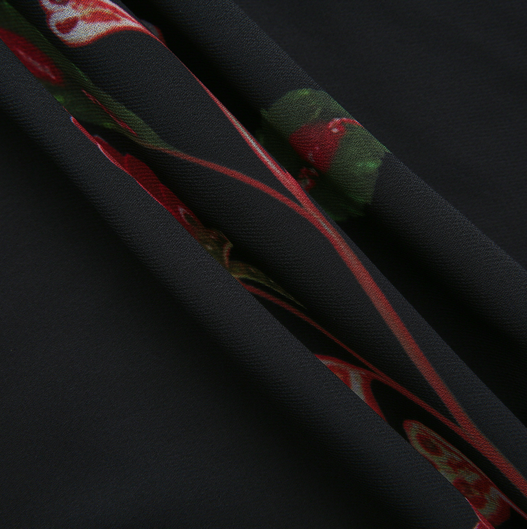 Berry Garden Black Dress