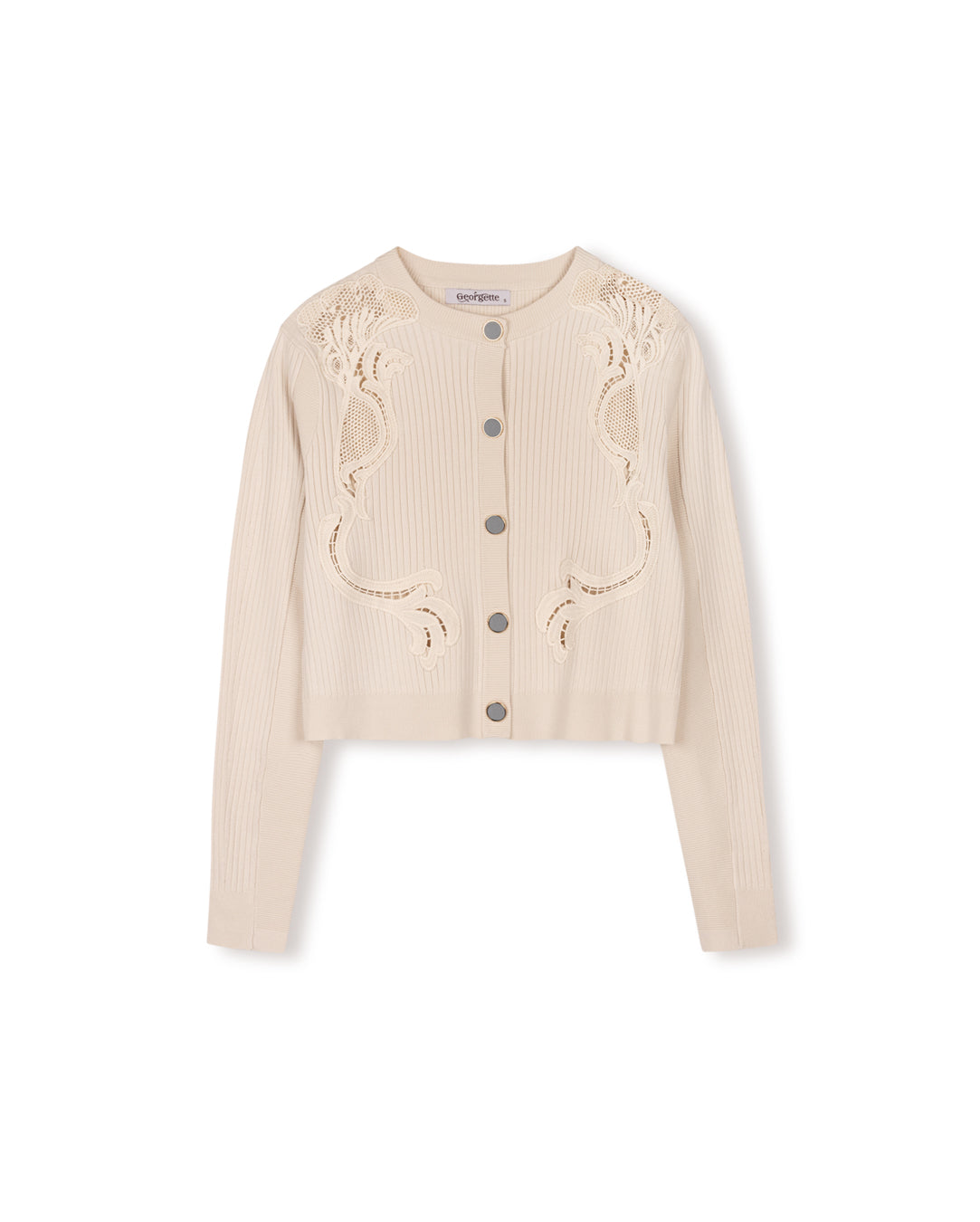 Eyelet Detailed Knit Cardigan W-19899