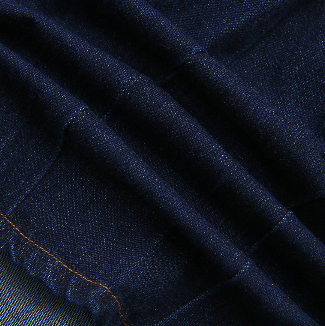 Stretch Denim Pleat Skirt