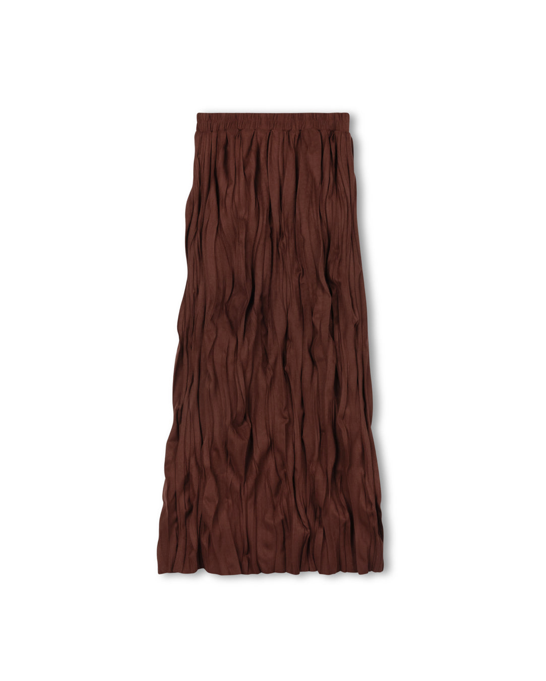 Waved Pleated Trimmed Skirt