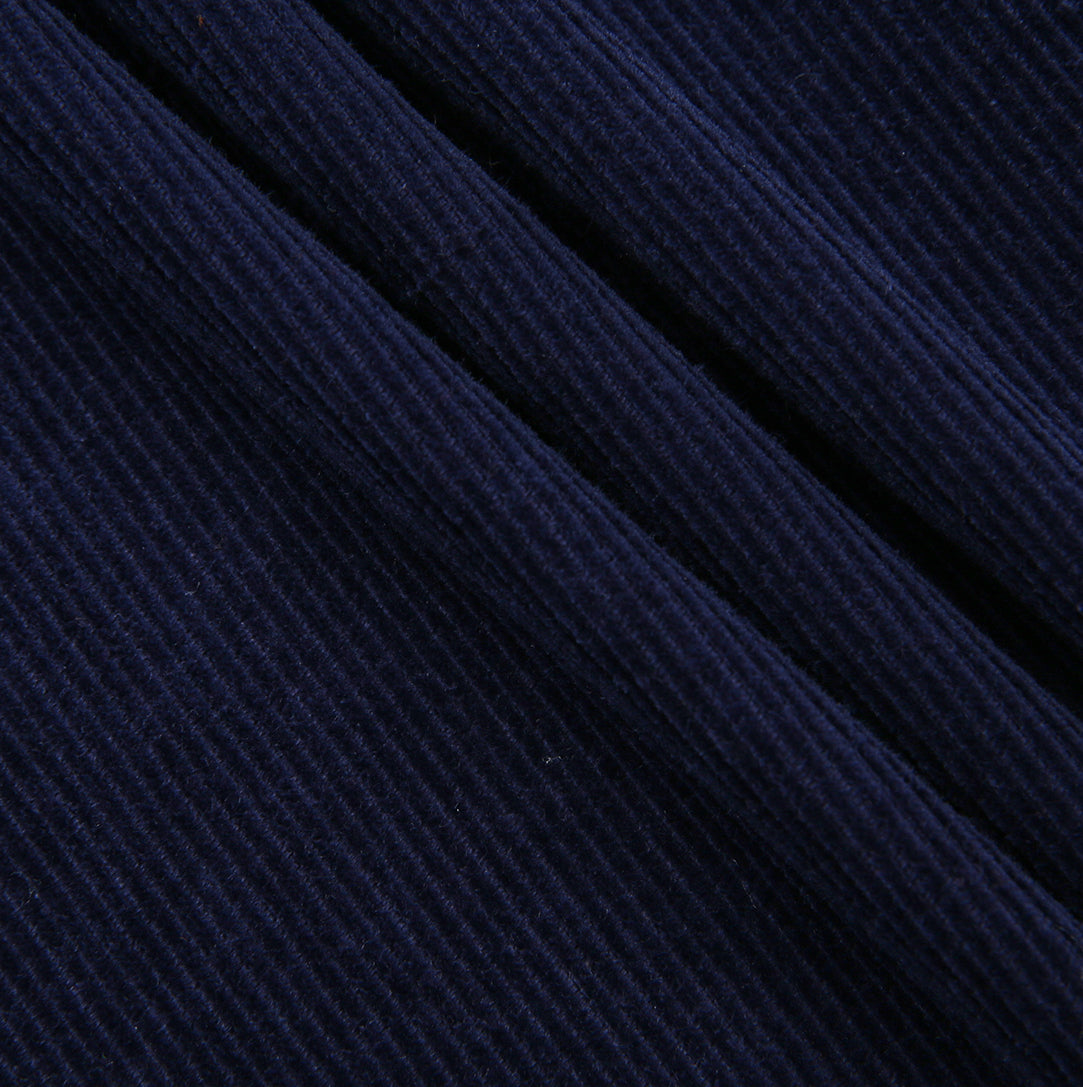 Elastic Waist Corduroy Midi Skirt