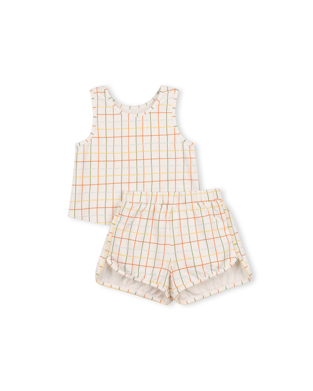 Haze Plaid Tank And Shorts C-19063