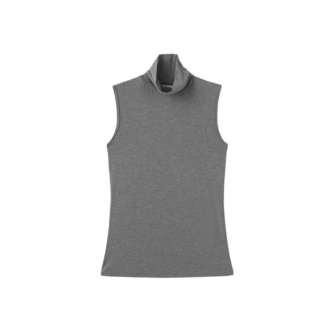 Sleevless Model Turtleneck