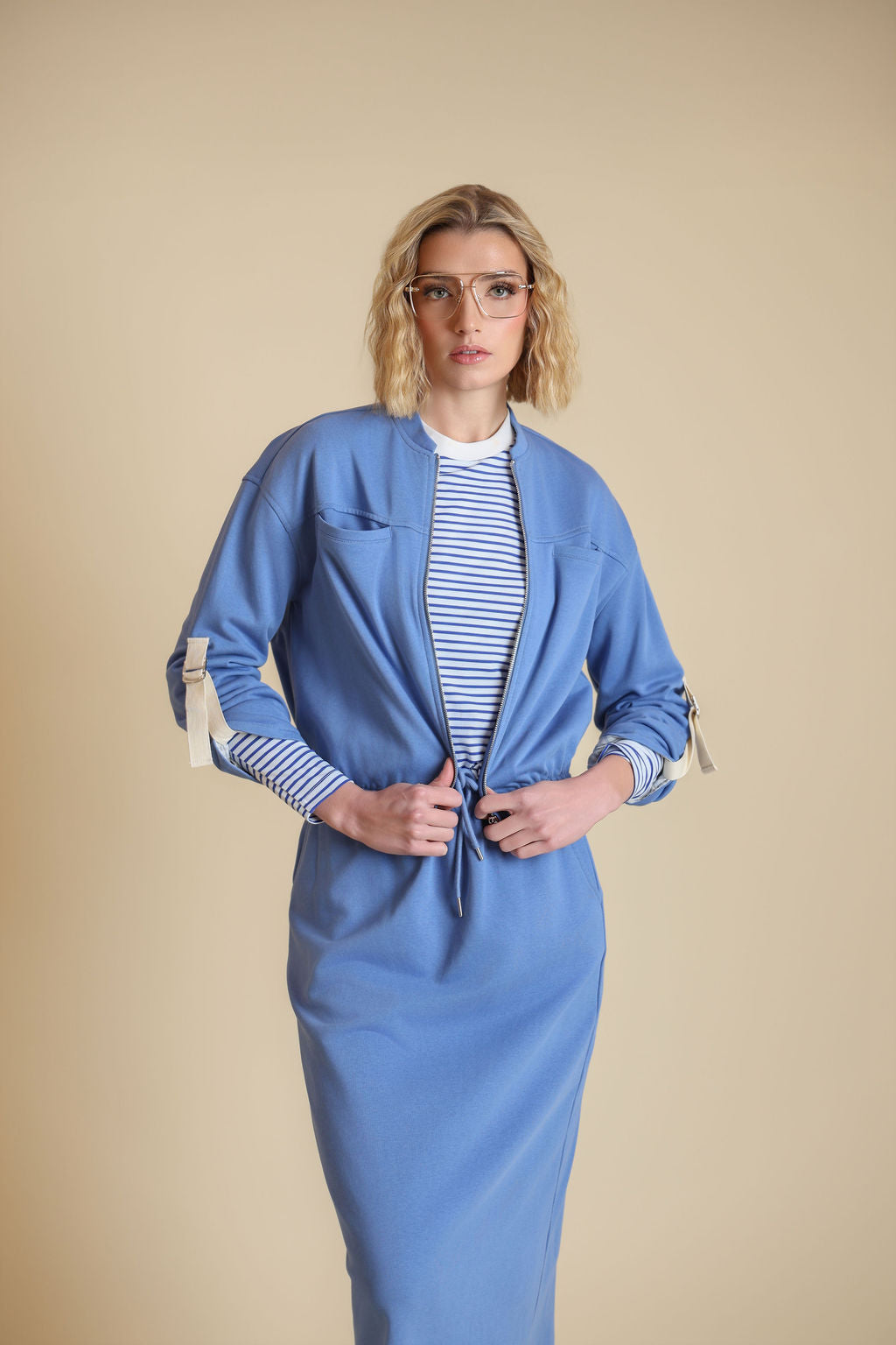 Puff Sleeve Striped Tee