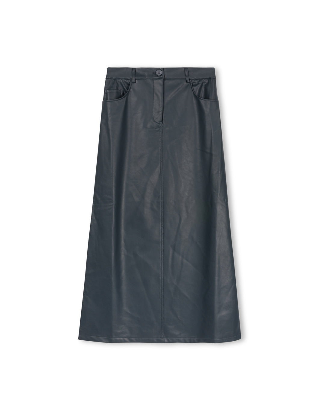 Alhama Leather Straight Maxi Skirt