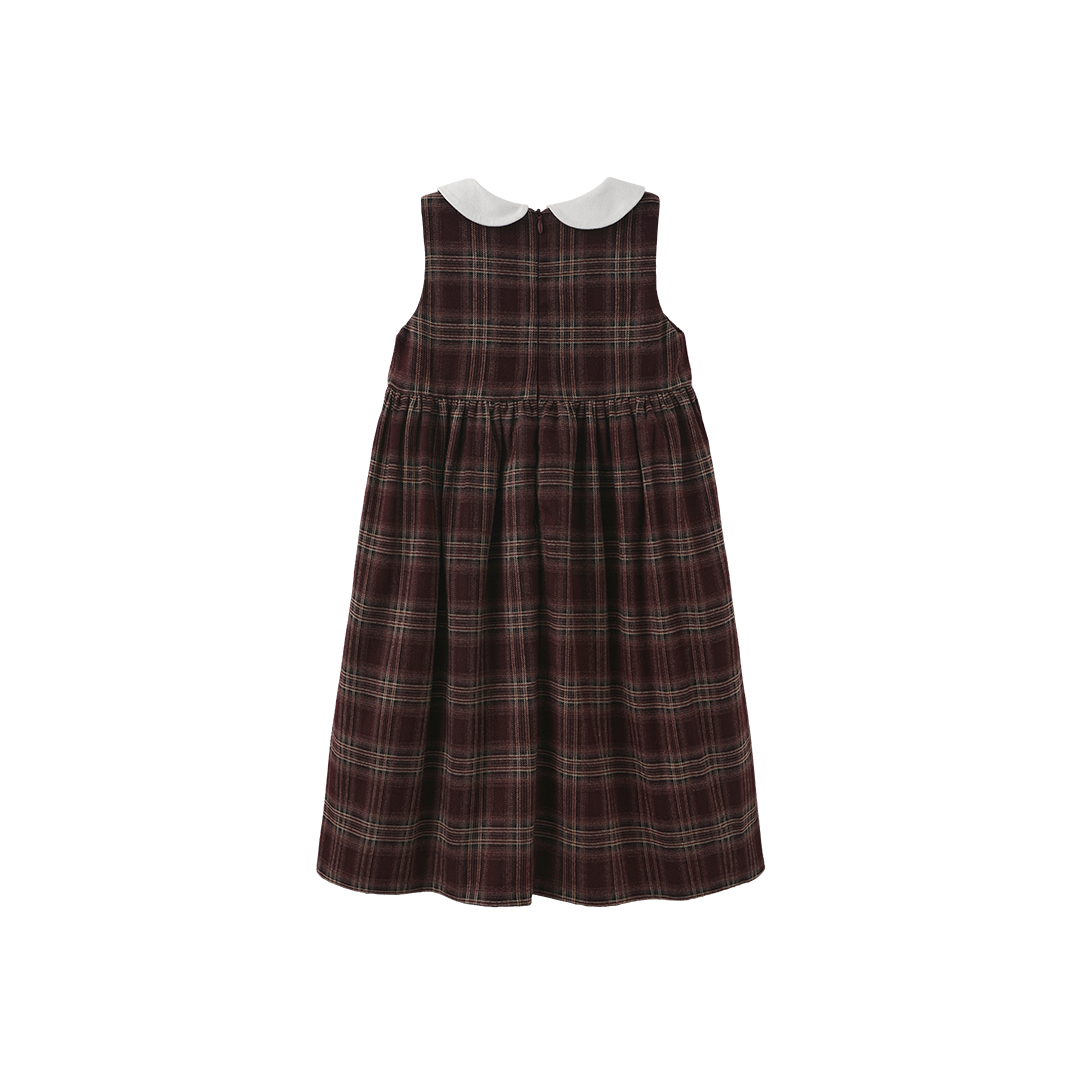 Contrast Collar Plaid Jumper