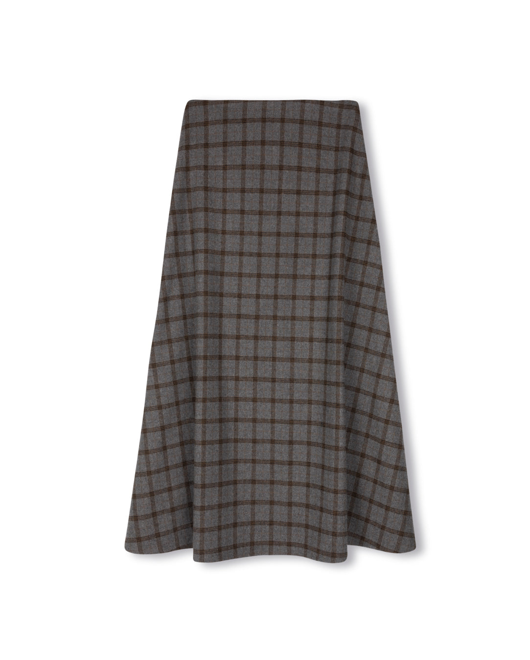 A-line Abstract Plaid Skirt