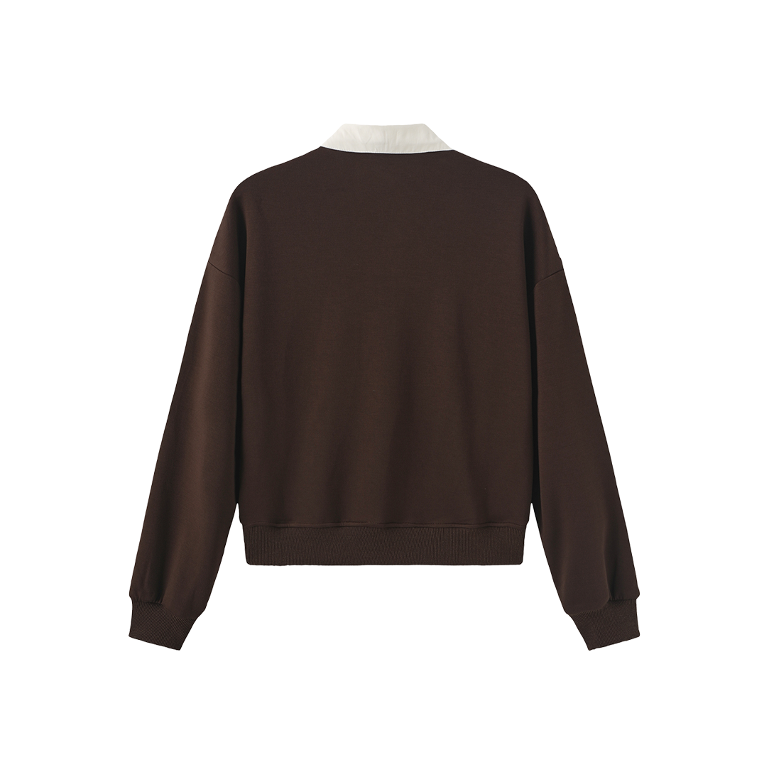 Elma Velvet Trimmed Scuba Sweatshirt