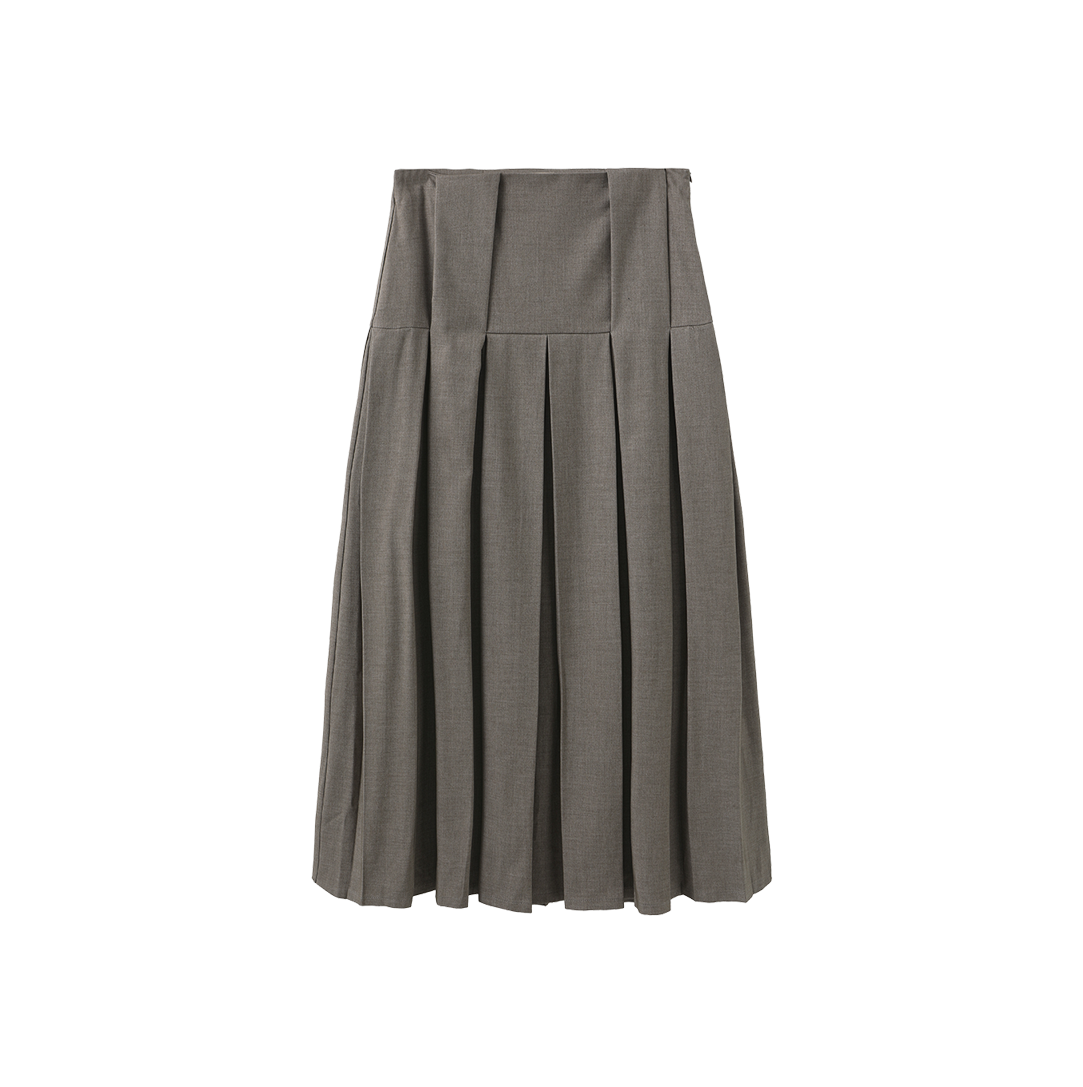 Pleated Waist Detailed Maxi Skirt