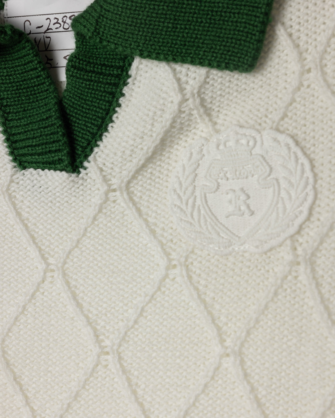 Cindy Diamond Printed Collared Sweater