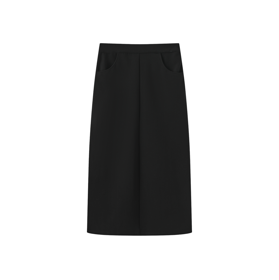 Ponti Side Zipper Maxi Skirt