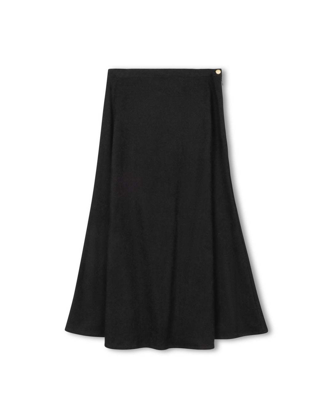 Suede Maxi A-Line Skirt