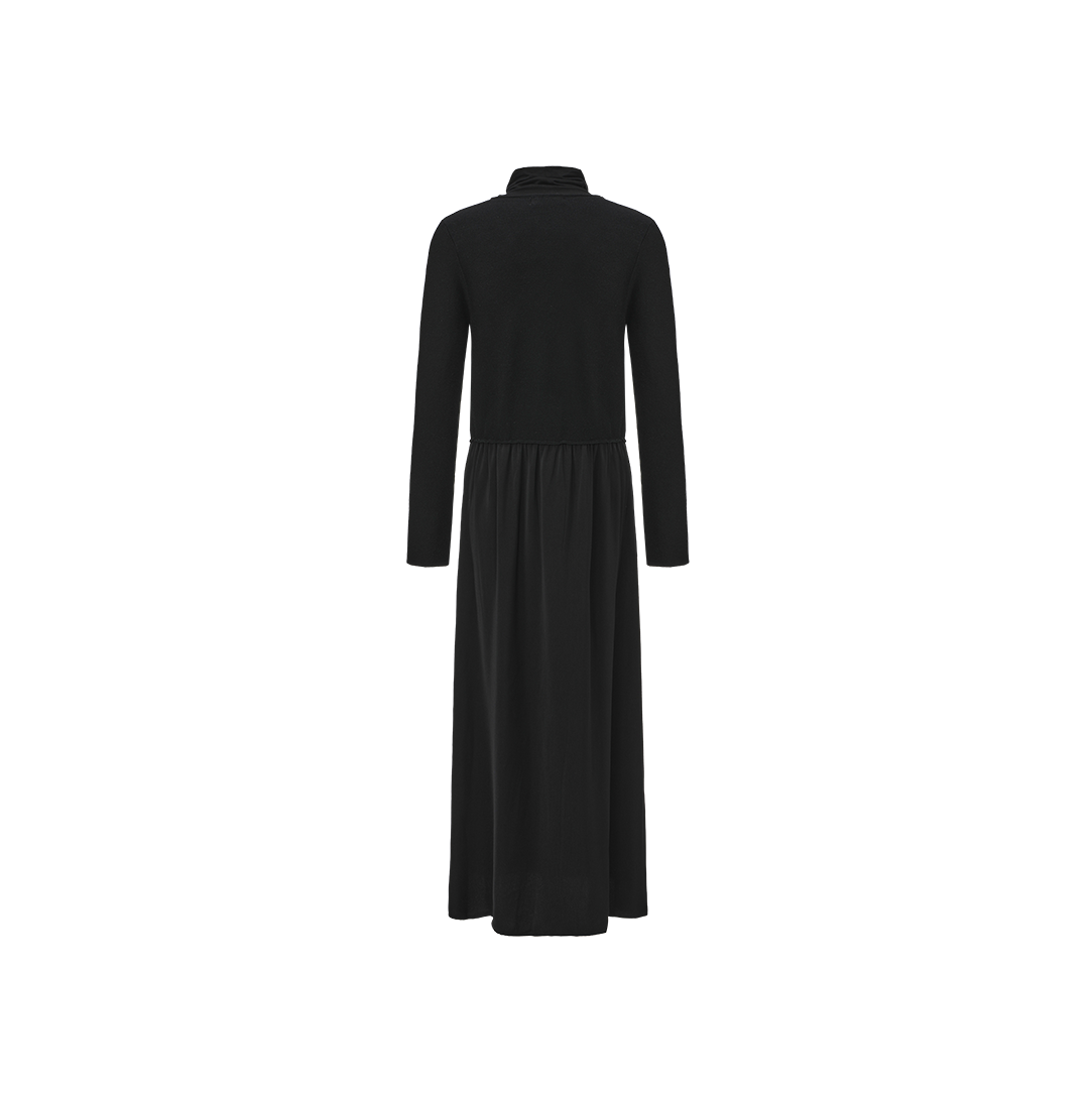Knit Overlay Button Down Dress