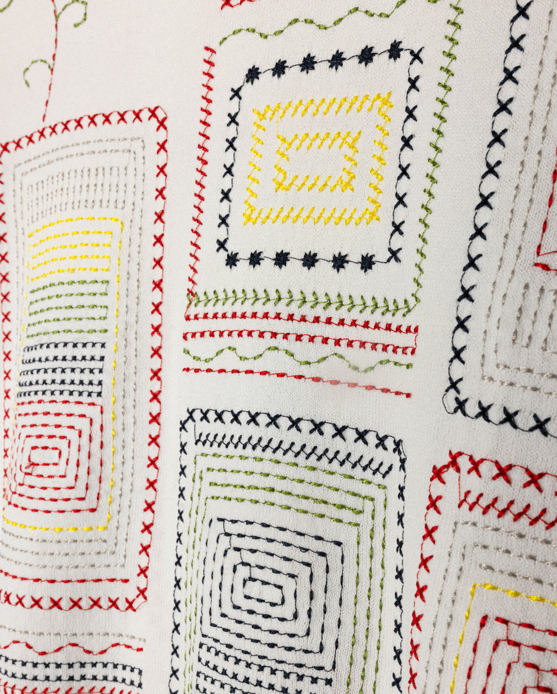 Embroidered Design Crew Neck