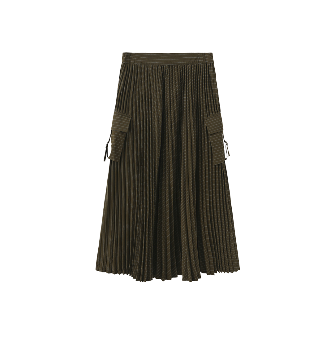 Side Cargo Pocket Pinstriped Skirt