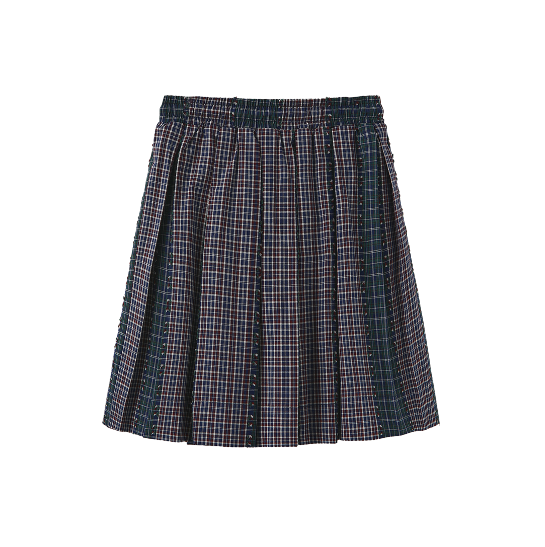 Larry Plaid Pleated Skirt
