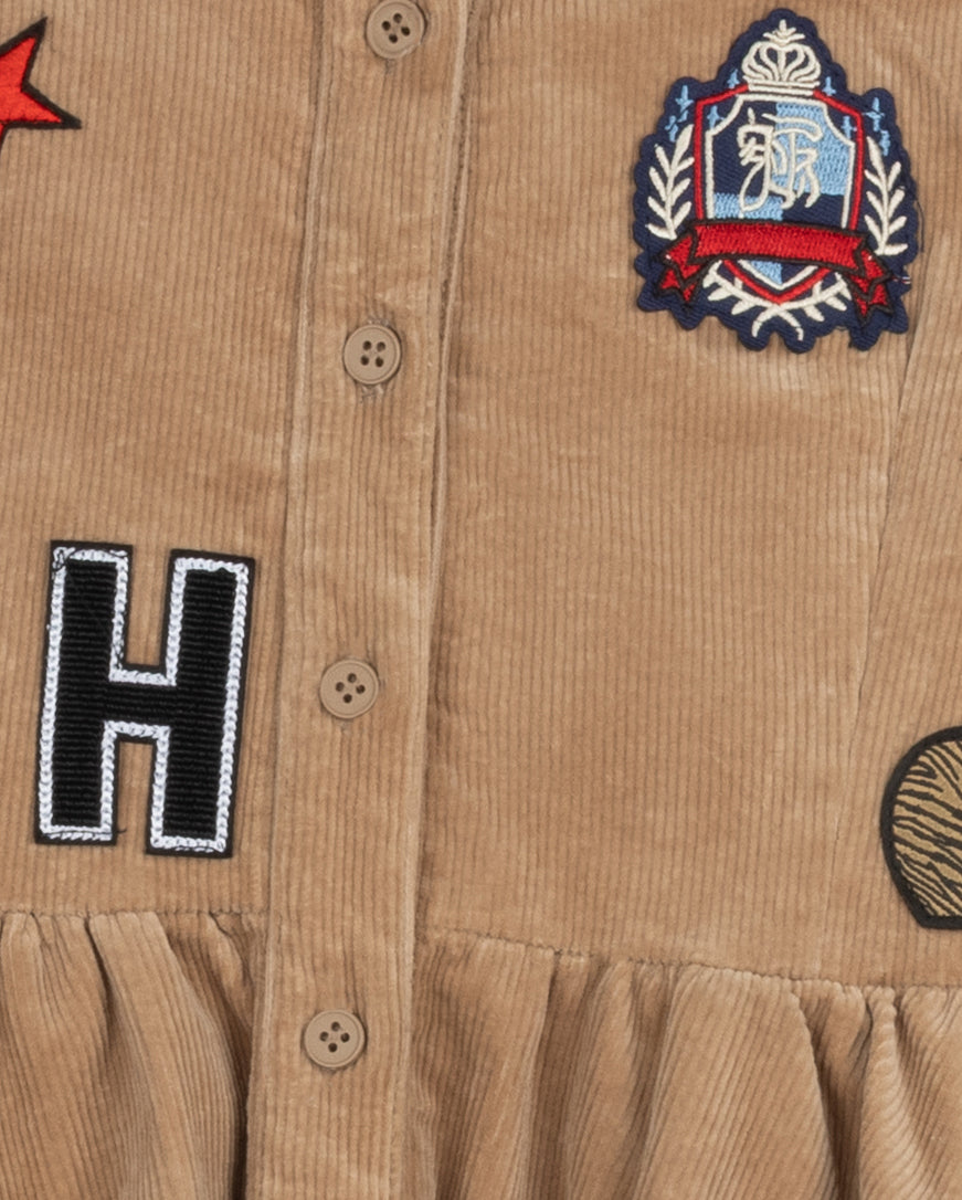 Corduroy Waisted Shirtdress