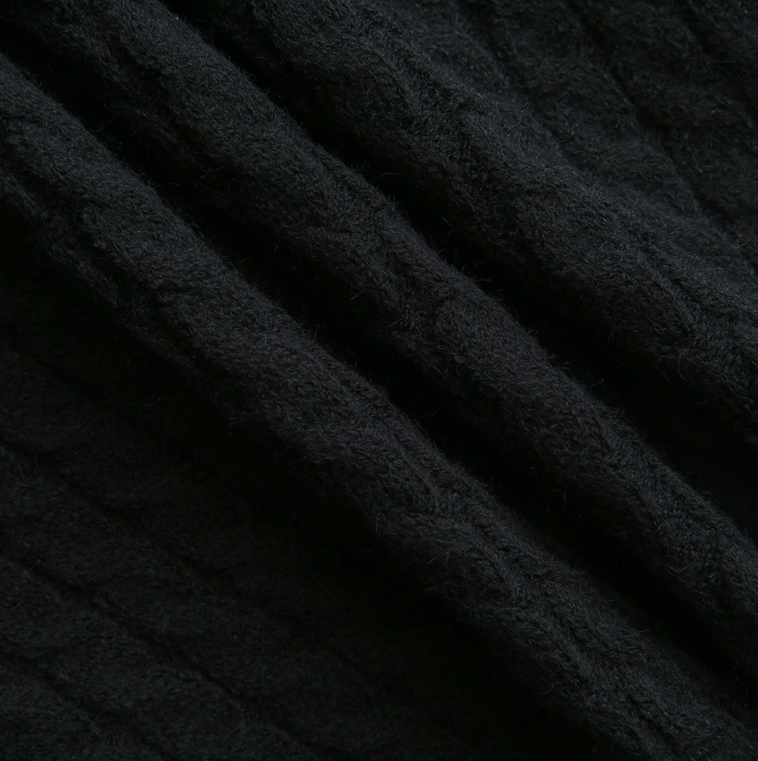 Cable Knit Bow Closure Cardigan