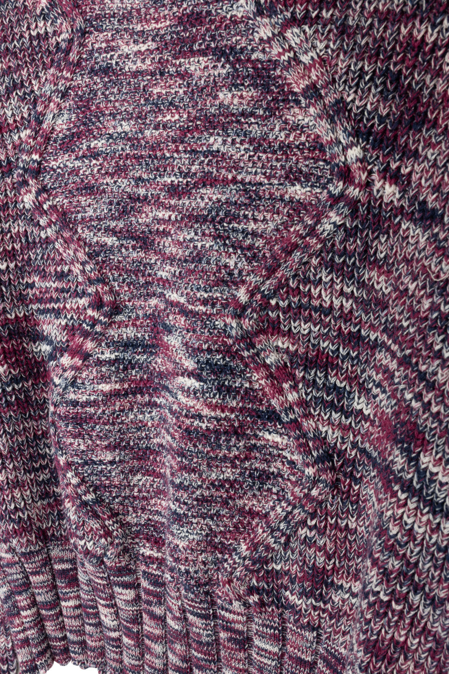 Crew Neck Textured Chunky Knit Sweater W-22872