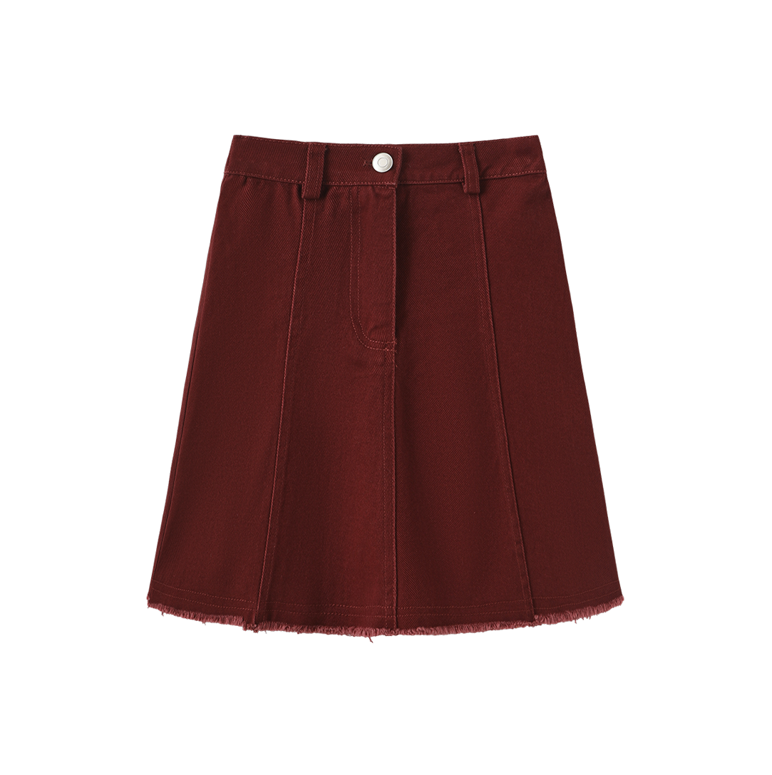 Denim Paneled Skirt