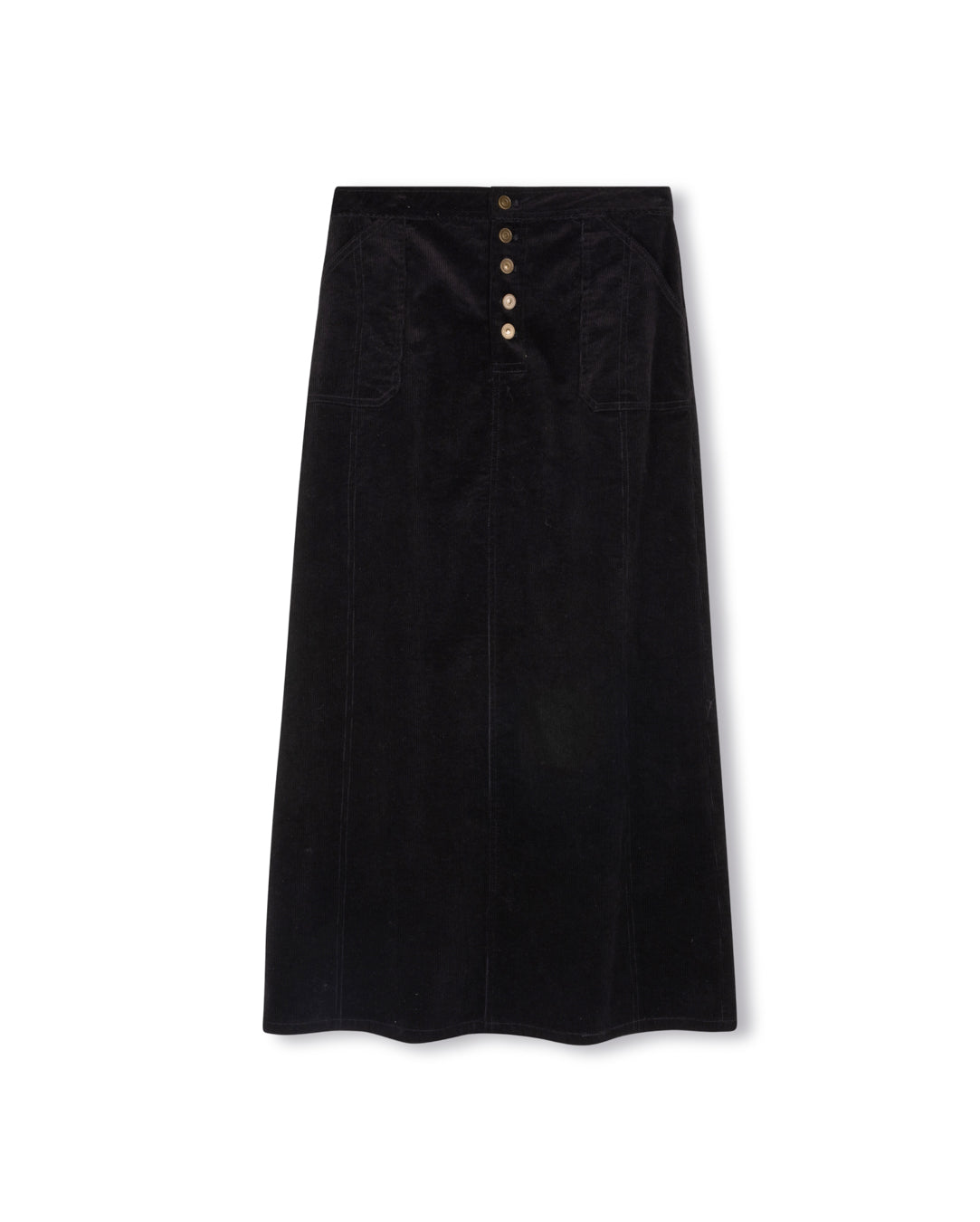 Corduroy Stitched Detailed Maxi Skirt