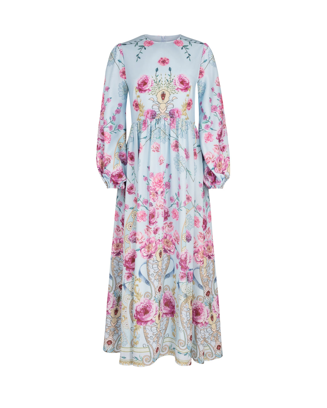 Floral Print Waisted Dress