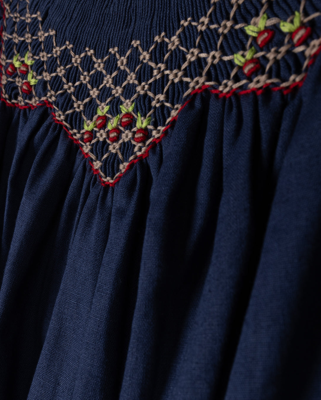 Till Smocked And Detailed Neck Romper