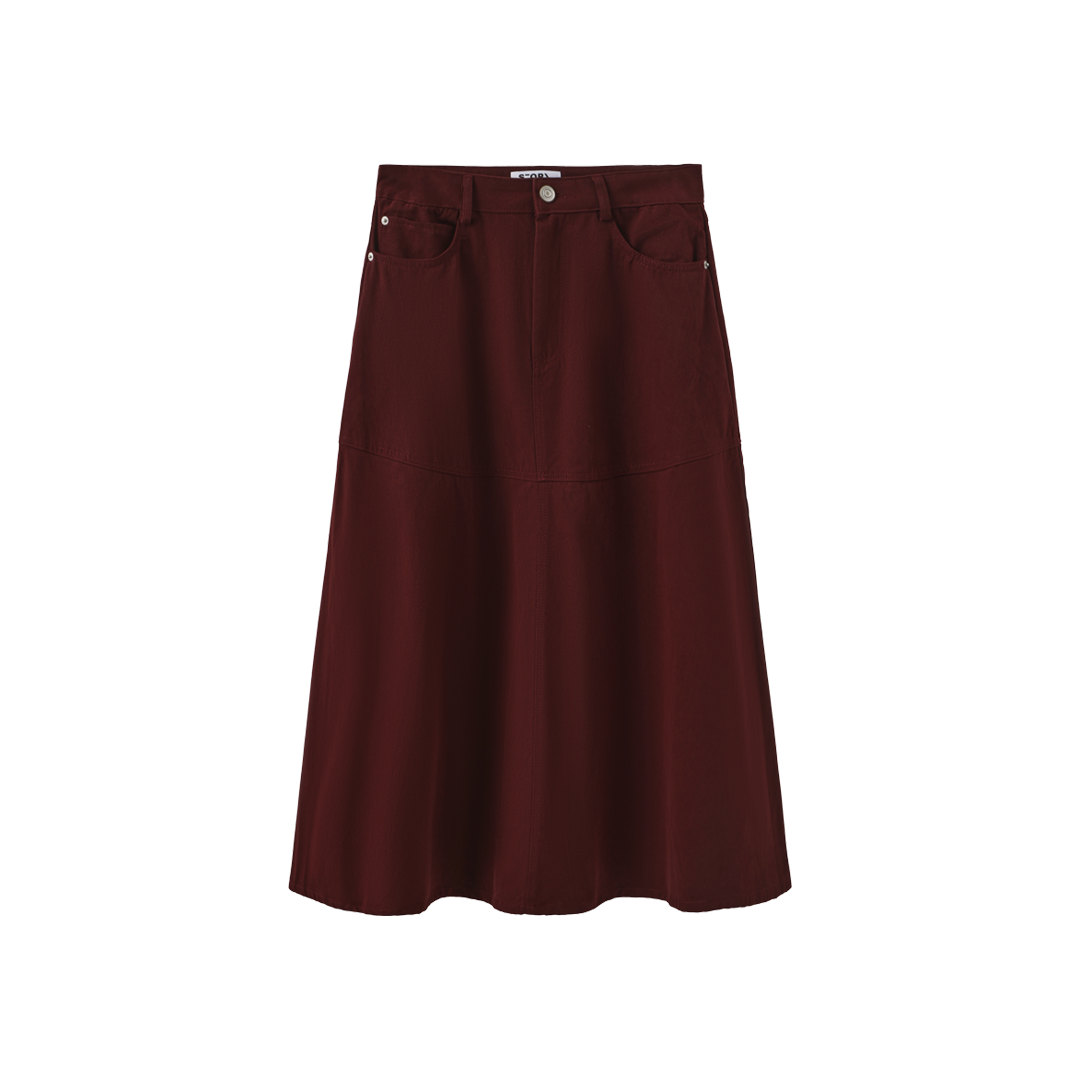 Denim Seam Detailed Pocket Skirt