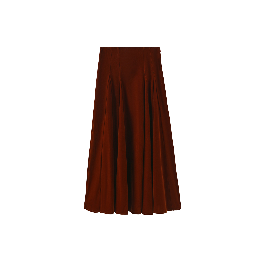 Velvet Open Paneled Skirt