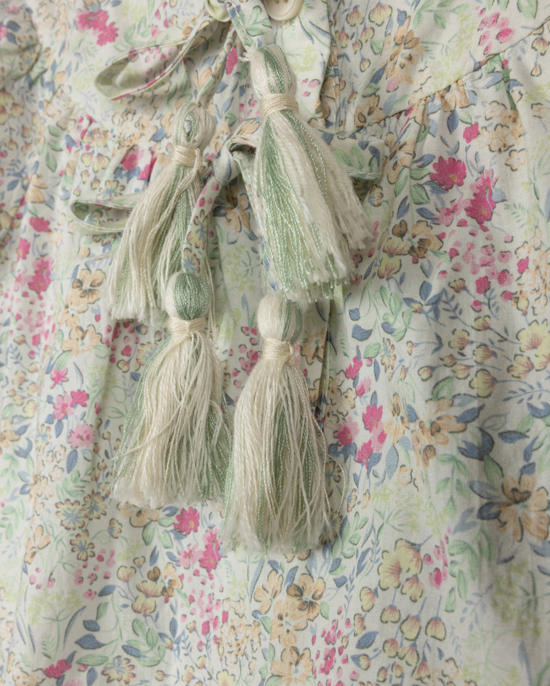 Slater Ruffle Neck Floral Blouse And Bloomer Set