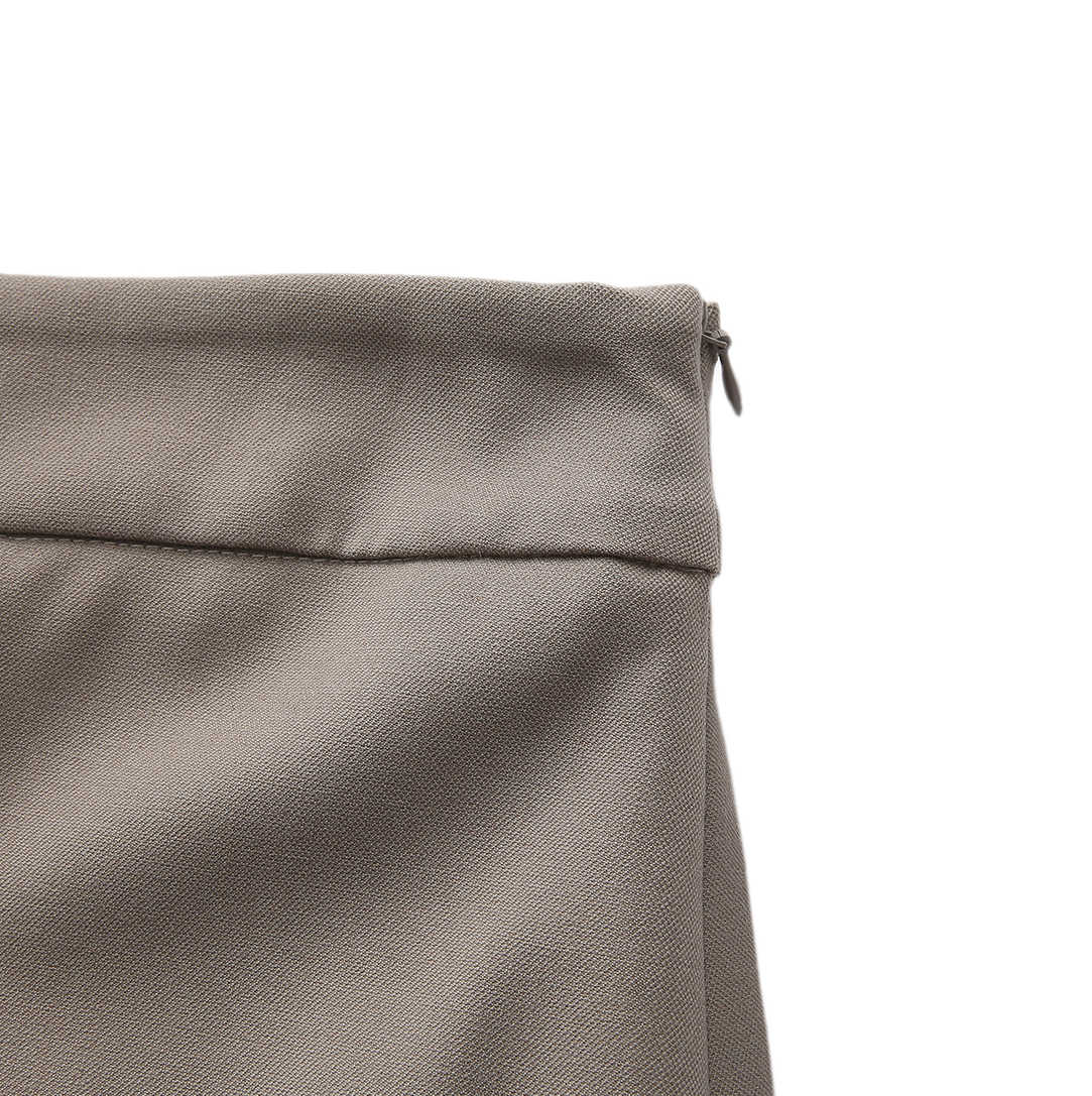 Front Kick Pleat Suit Skirt