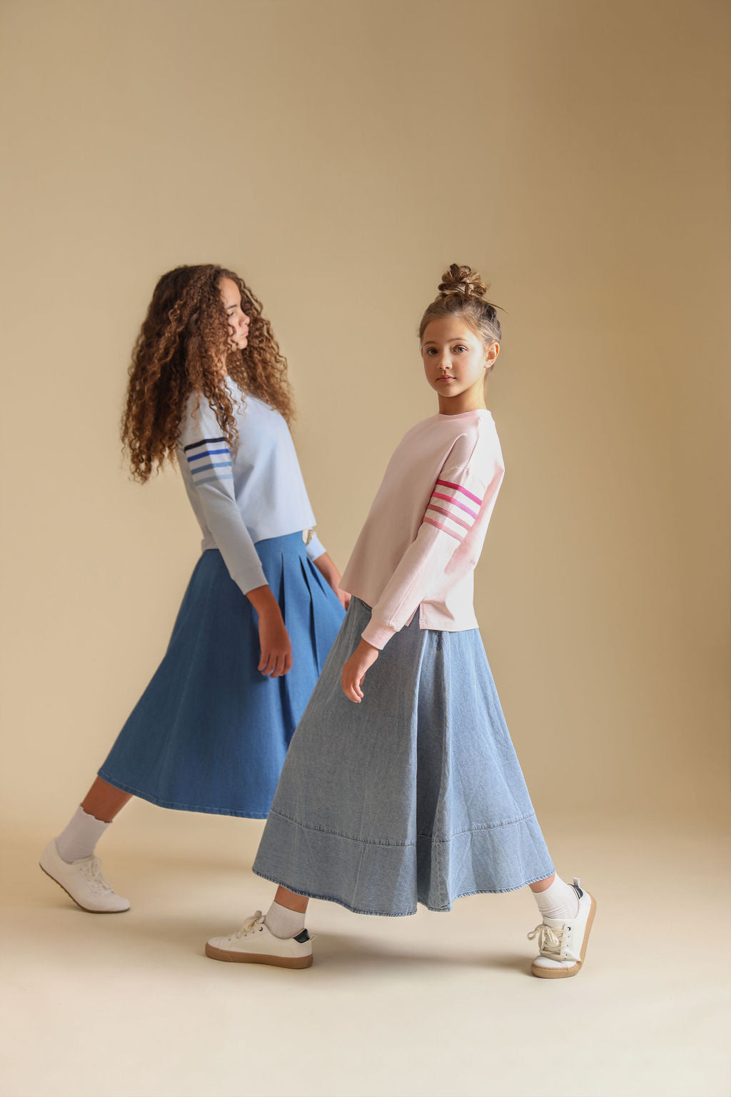 Striped Sleeve Detail T-shirt - Junees