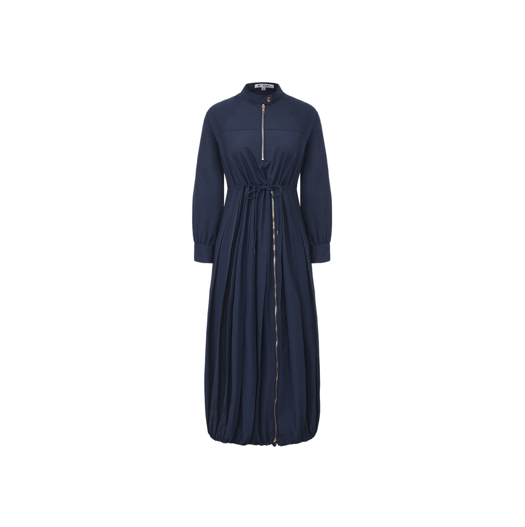 Drawstring Raincoat Dress