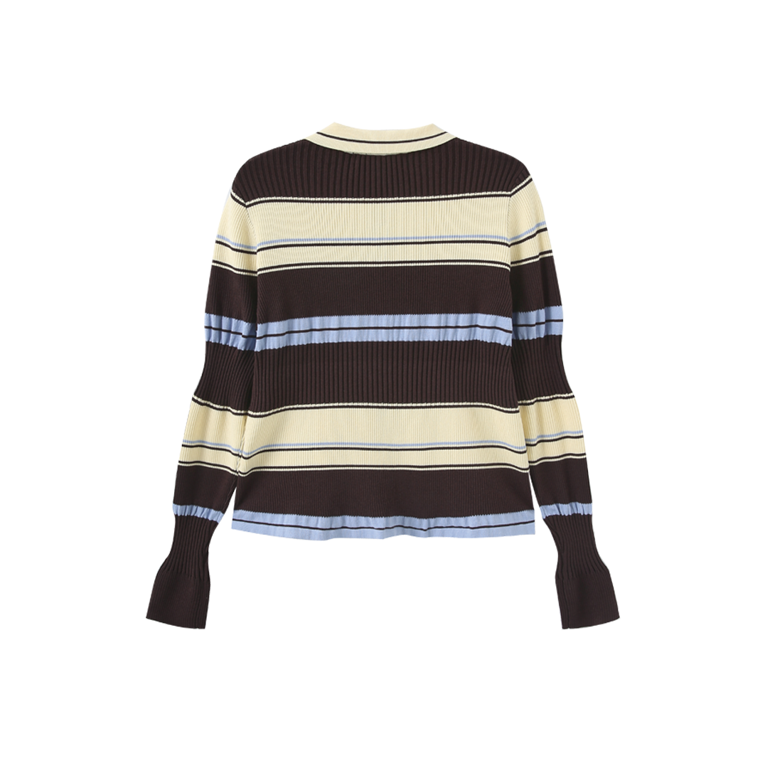Ribbed Knit Stripe Top