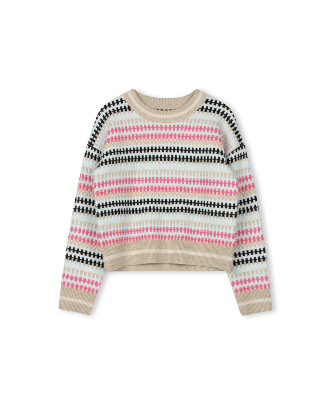 Colorful Waffle Sweater W-22116