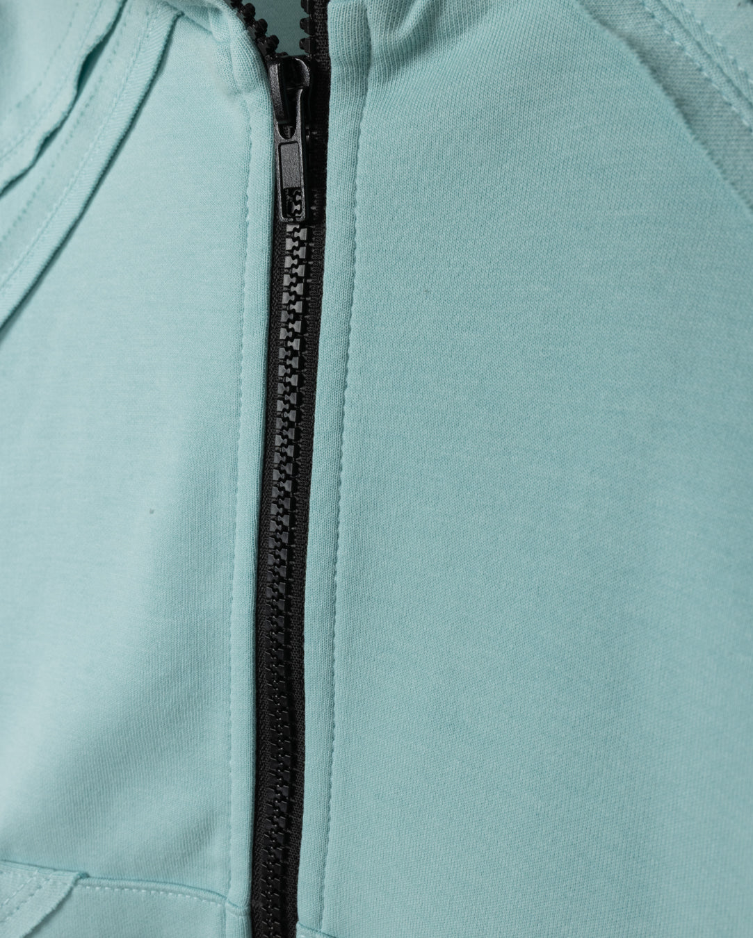 Raw Edge Zip Up Sweatshirt