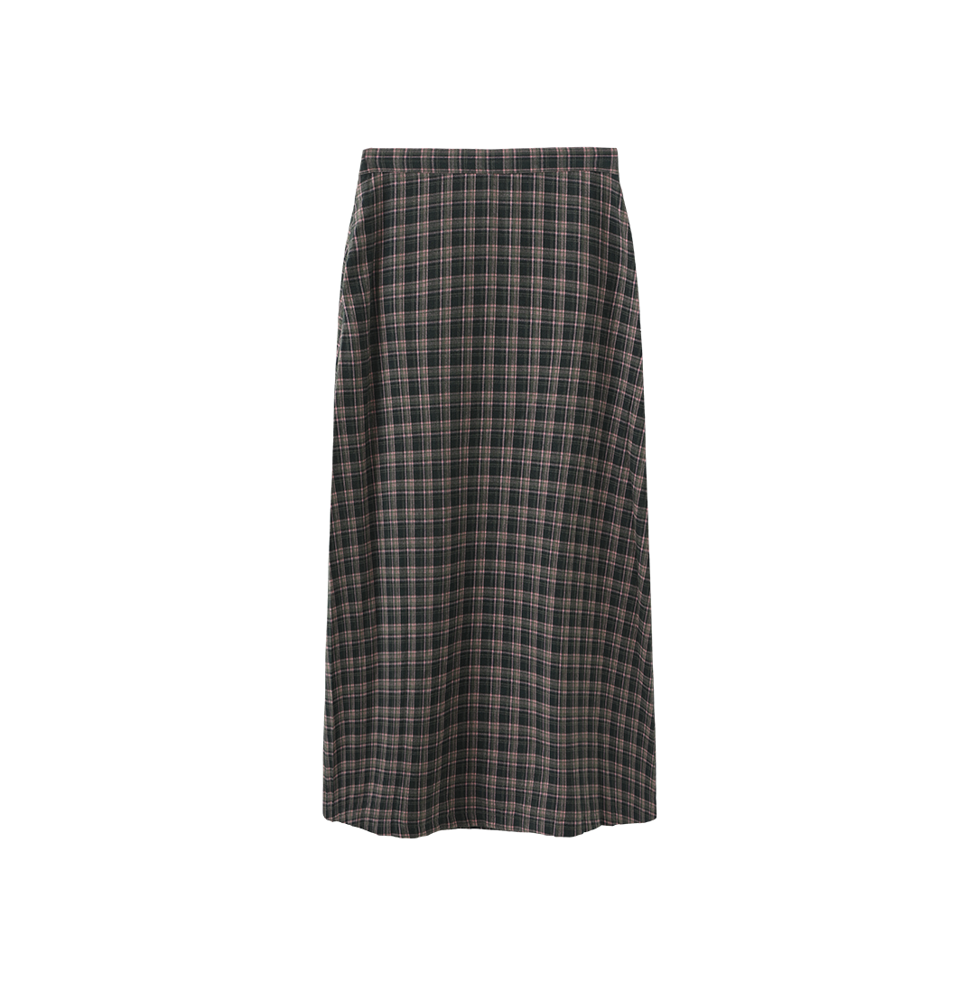 Plaid Buckle Detailed Skirt