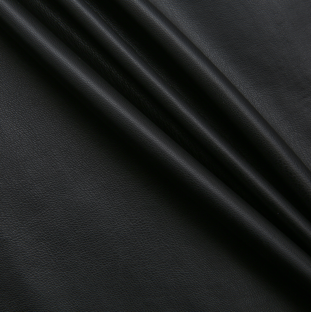 Side Pleat Buckle Leather Skirt