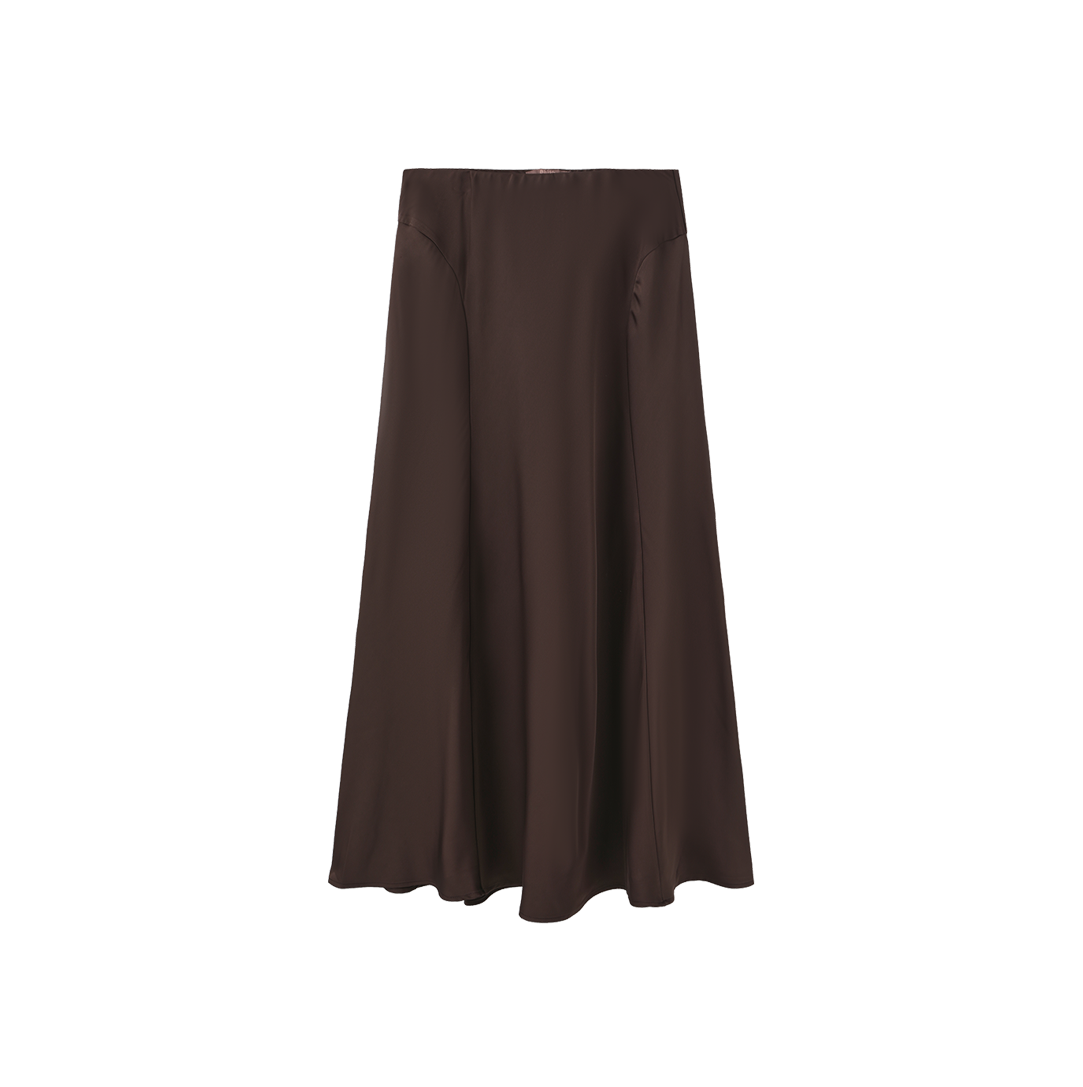 Silk Seam Detailed Skirt