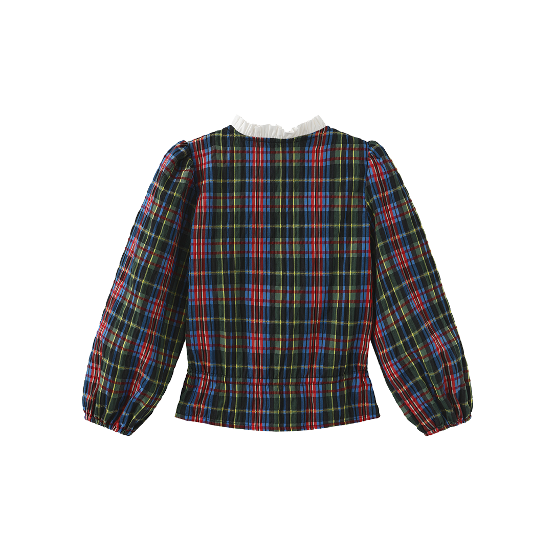 Plaid Bumpy Blouse