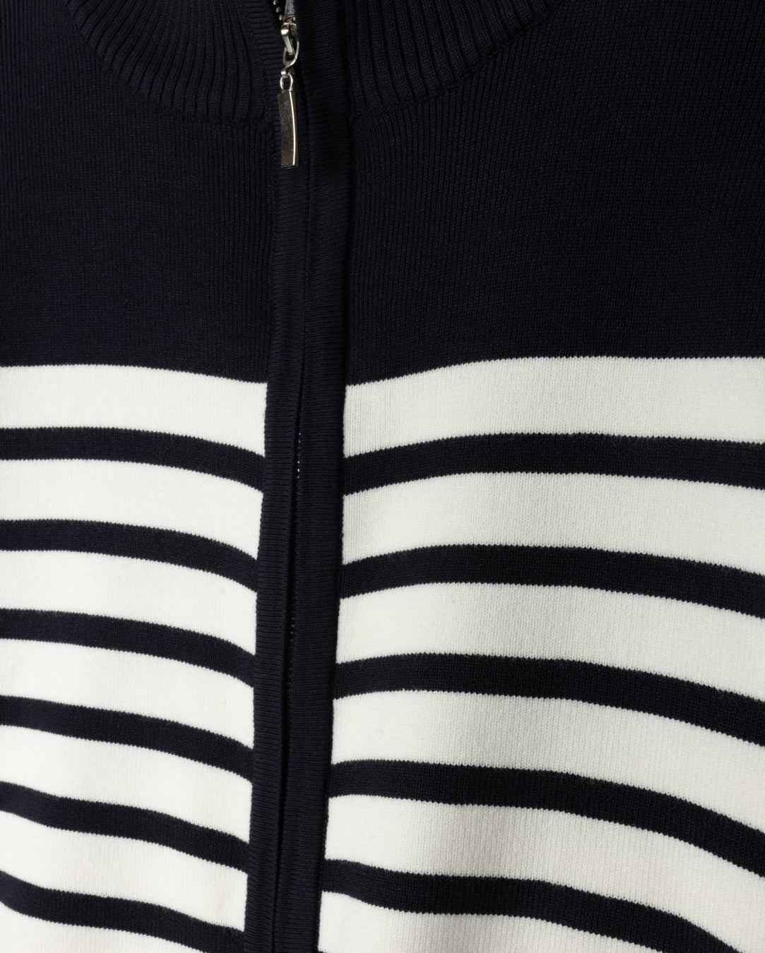Stripe Zipper Cardigan