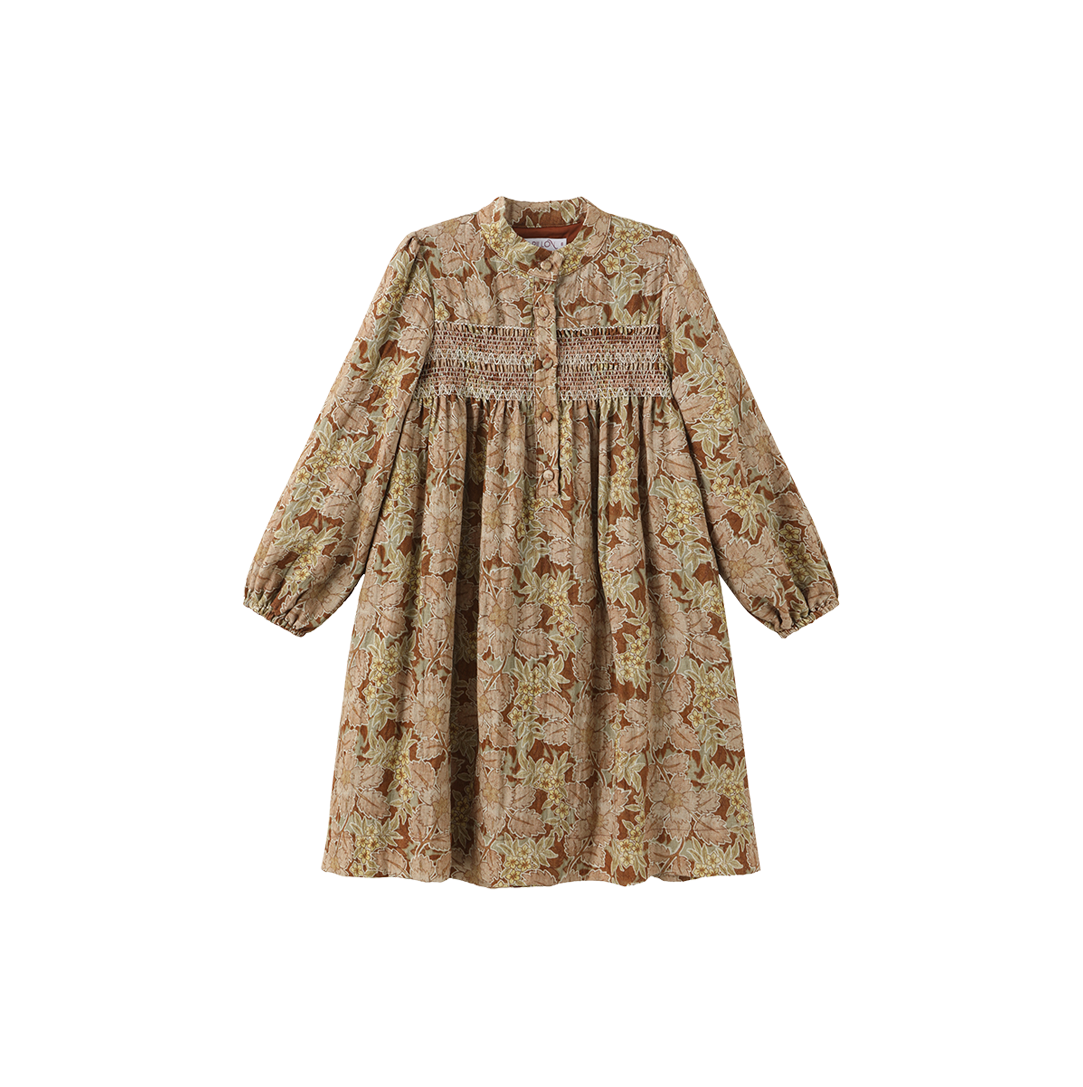 Lido Printed Smocking Dress