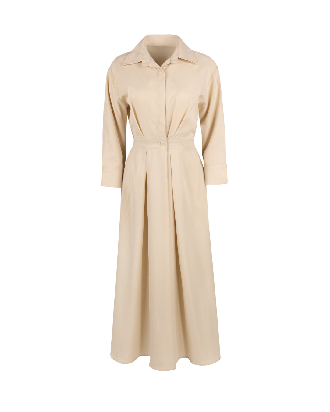 Button Waisted Maxi Dress W-19858