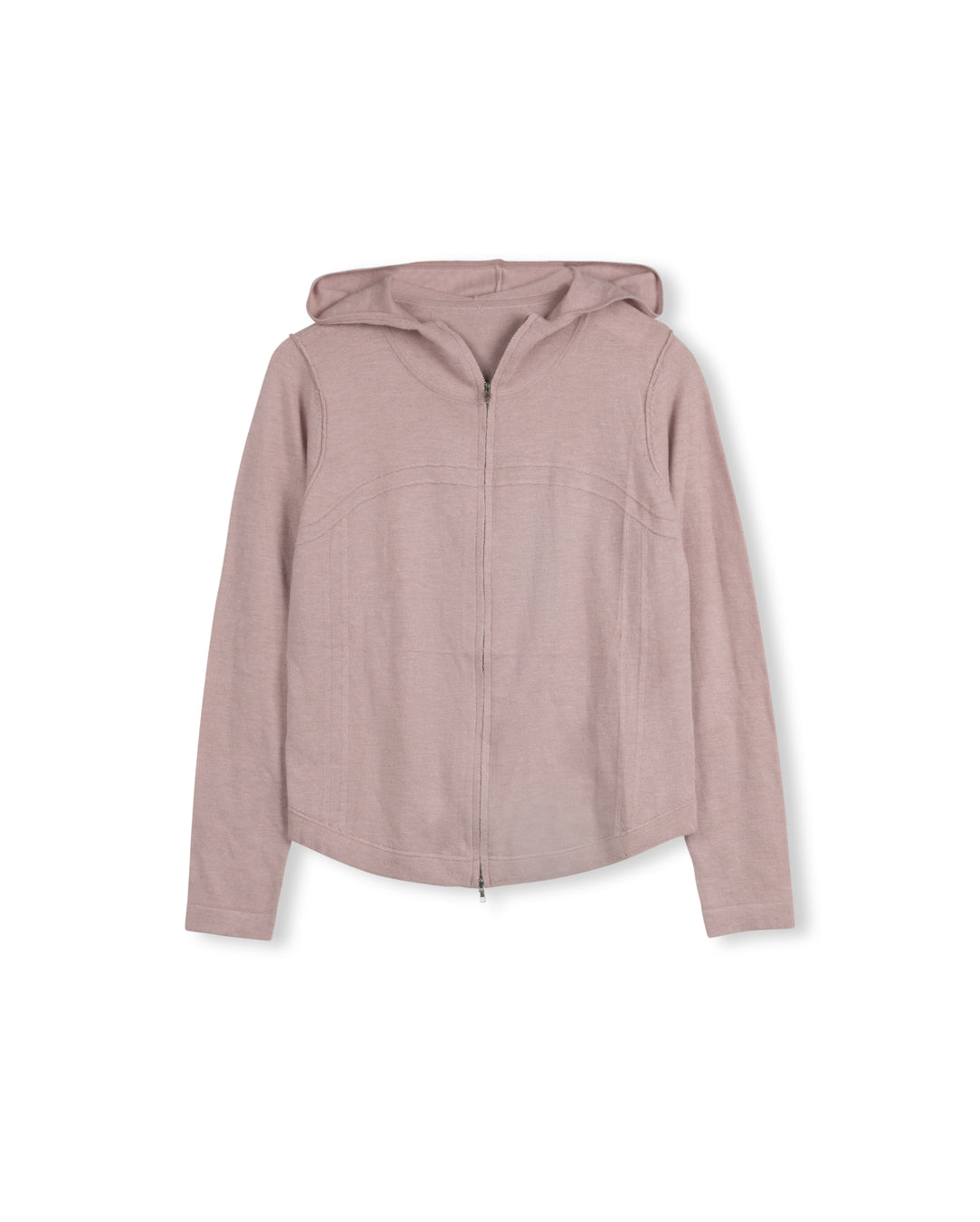 Thin Cotton Knit Zip Up Sweater