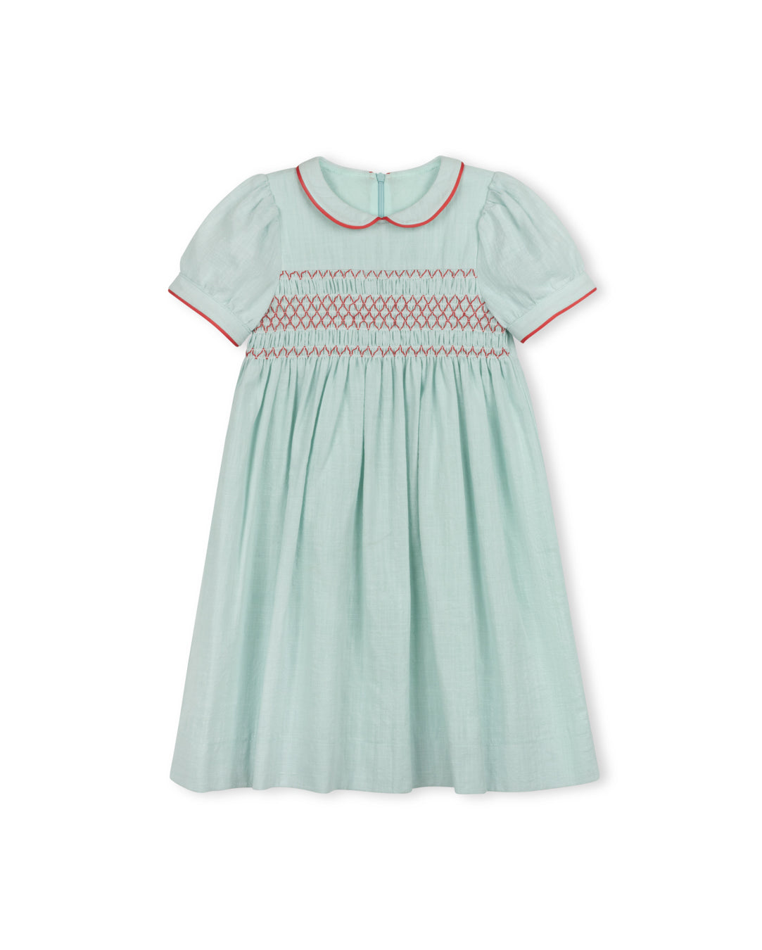 Chest Smocked Peter Pan Collar Dress